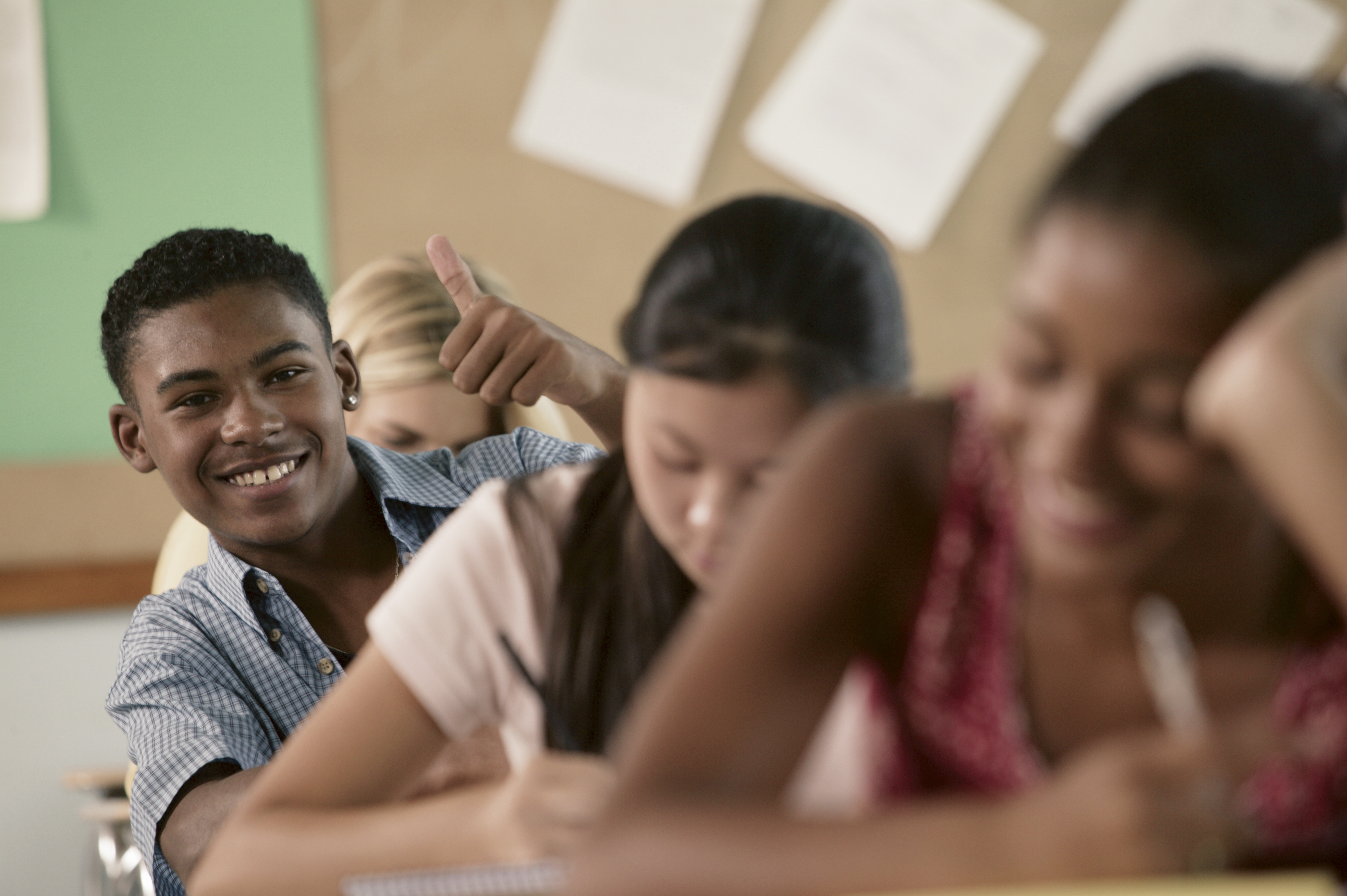 Decorative; Students Writing in Class